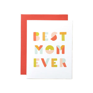 Best Mom Ever Shapes Card - 1
