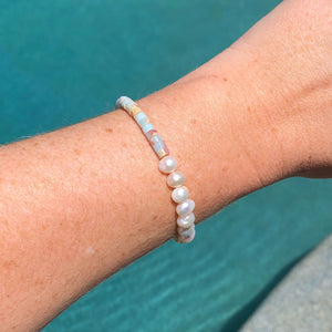 Beaded Pearl + Stone Bracelets - 1
