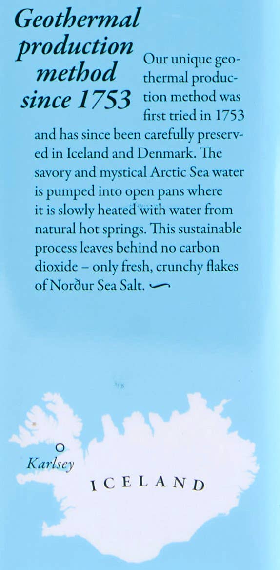 Nordur Salt-Arctic Sea Salt- Premium Tin Can