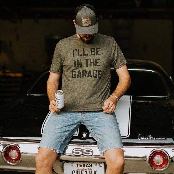 Archived I'll be In the Garage Men's Shirt, Father's Day Tee: 3X-Large