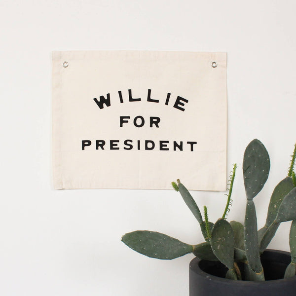 Willie for President Canvas Banner