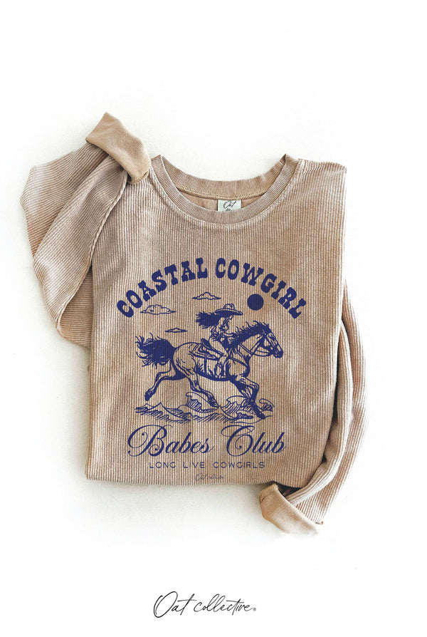 Coastal Cowgirl Babes Club Thermal Vintage Pullover