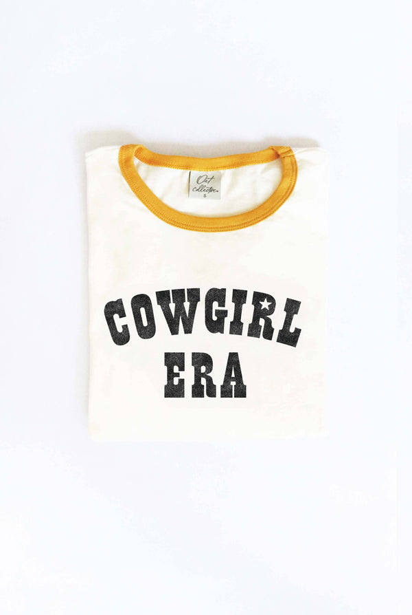 Cowgirl Era Ringer Graphic T-Shirt - Mustard