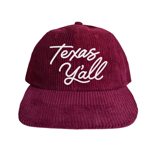 Texas Y'all Corduroy Cap