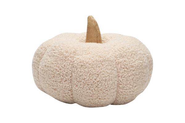 Cream Sherpa Pumpkin Pillow