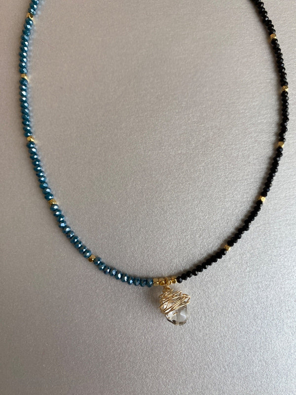 Gemstone Bead Necklace with Pendant - 3