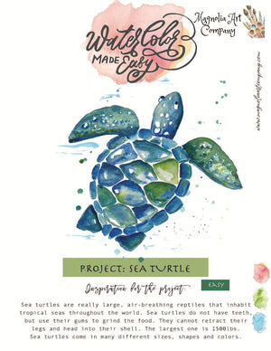 Sea Turtle Watercolor Kit- Watercolor made easy - 1