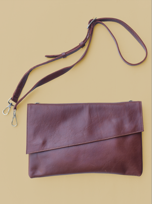 Convertible Leather Crossbody & Clutch - 1