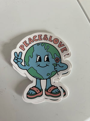Peace and Love Sticker - 1