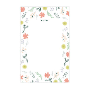 Floral Pattern Notes Notepad - 1