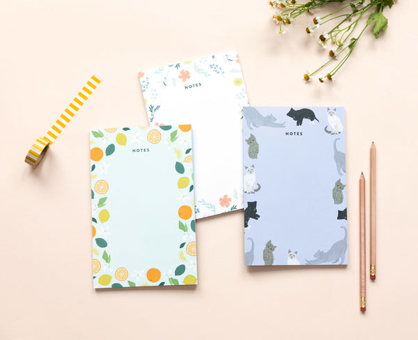 Floral Pattern Notes Notepad - 2