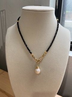 Gemstone Bead Necklace with Pendant - 7