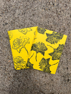 Floral Hand Printed Mini Sketchbook - 1