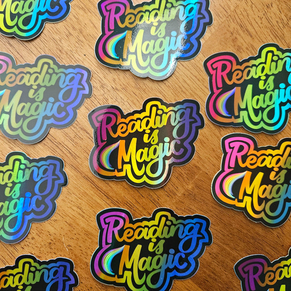 Reading is Magic Holographic Sticker - 4