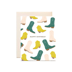 Colorful Birthday Boots Birthday Card - 1