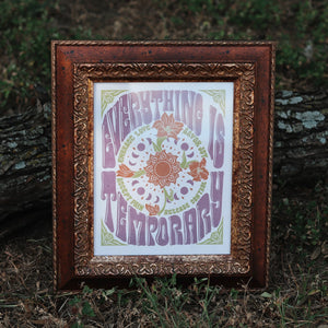 Everything is Temporary Hemp Paper Art Print - 1