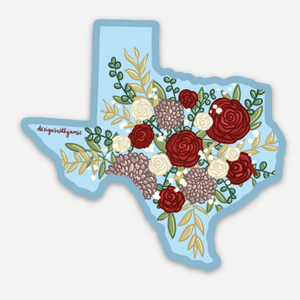 Texas Floral Sticker - 1