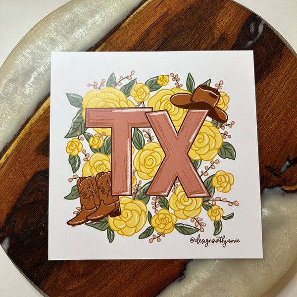 Texas Yellow Rose Print - 2