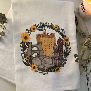 Waco Wreath Tea Towel - 1