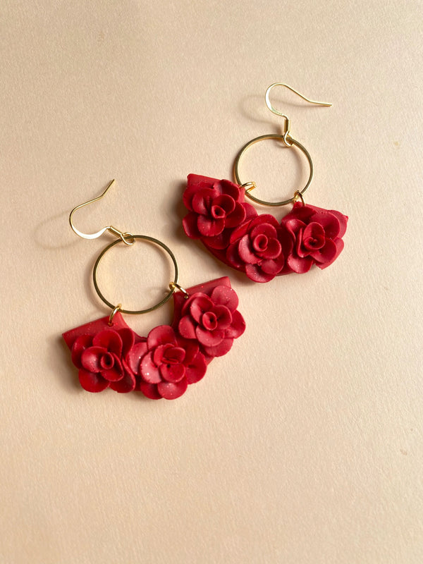 Rose Basket Earrings - 3