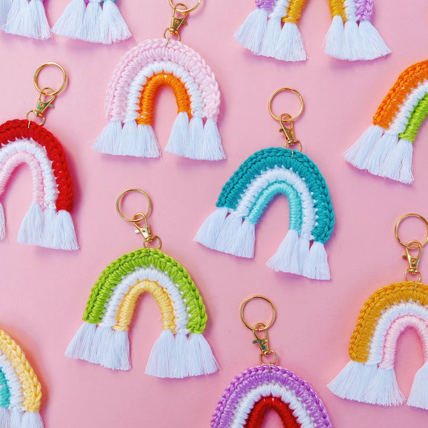 Crochet Rainbow Keychain - 2