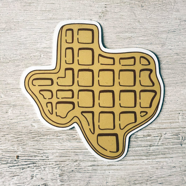 Texas Waffle Die Cut Sticker - 1