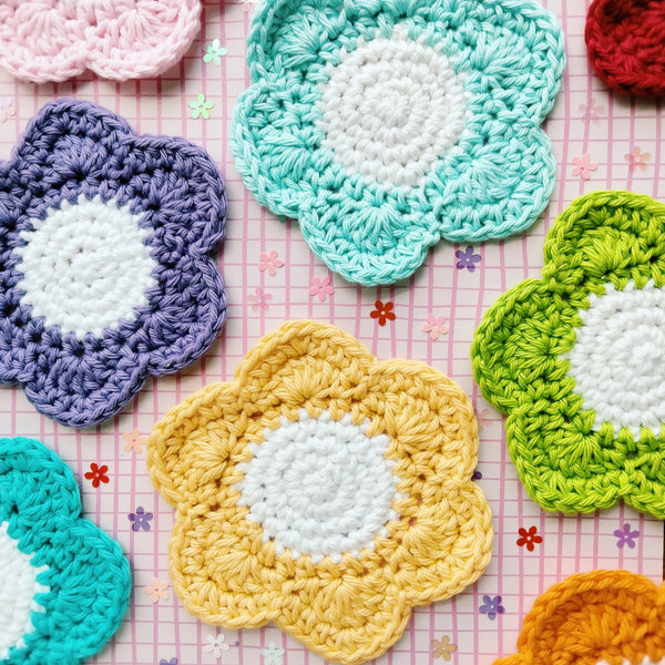 Crochet Flower Coaster - 3