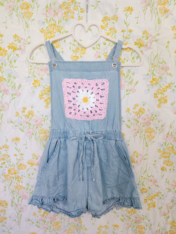 Crochet Daisy Overalls - 2