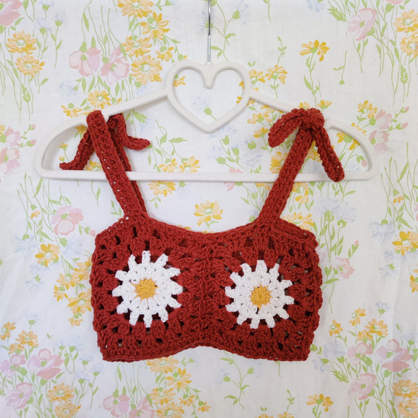 Crochet Daisy Crop Top - 2