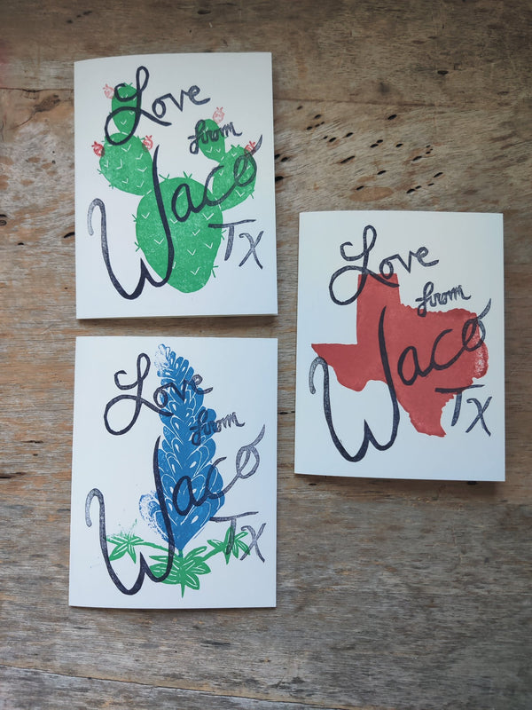 Love From Waco Stamped Greeting Card - 8