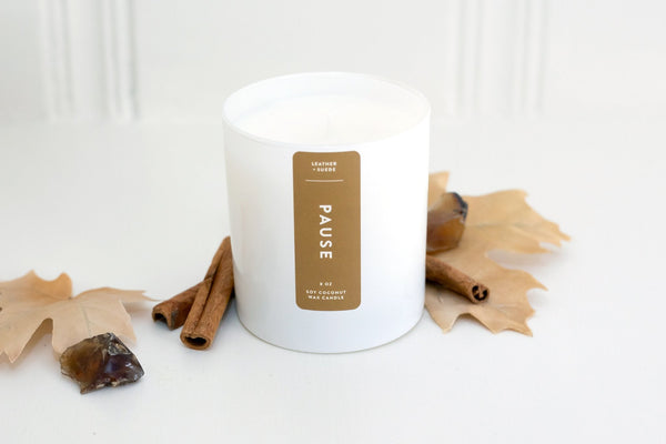 PAUSE (Leather + Suede) Candle - 2