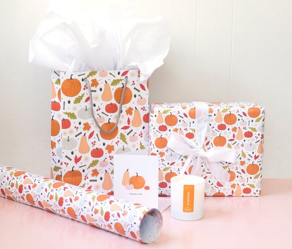 Hello Pumpkin Pattern Gift Bag | Fall, Birthday Gift Bag - 2