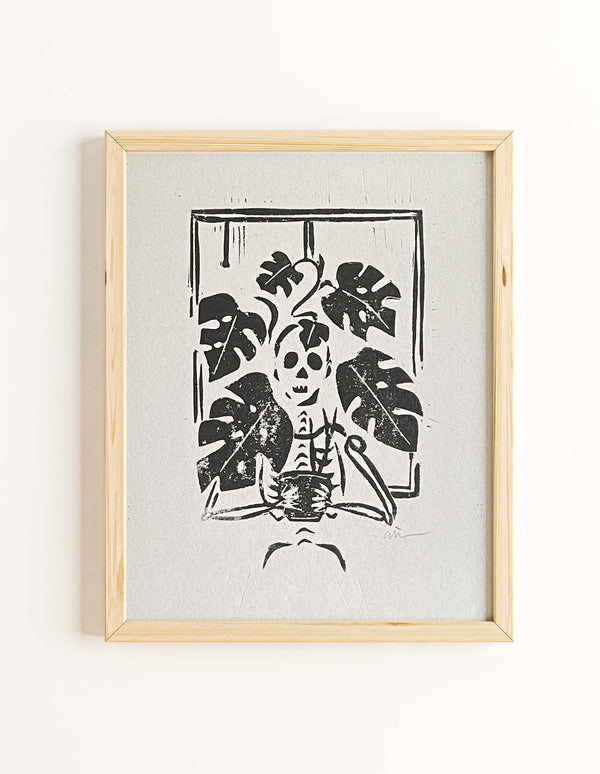 'Plant Selfie' Block Print - 1