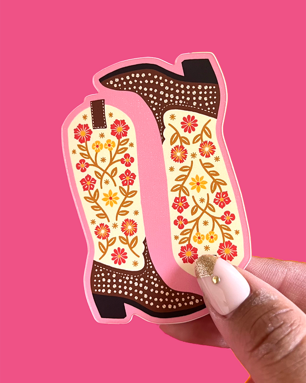 Cowgirl Boots Sticker - 1