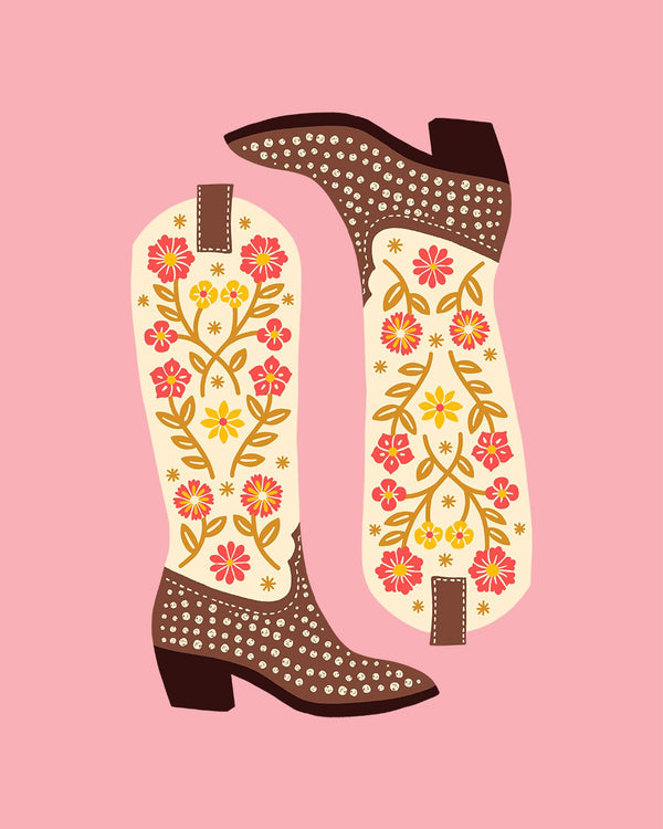 Cowgirl Boots Sticker - 3