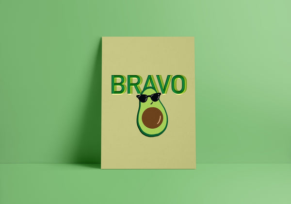 Bravo Avocado Greeting Card - 1