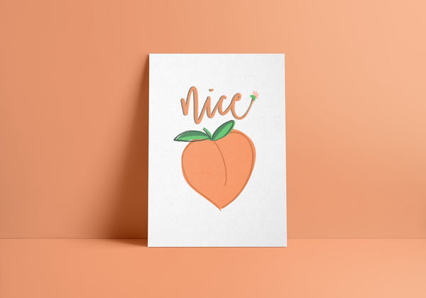 Nice Peach Greeting Card - 1