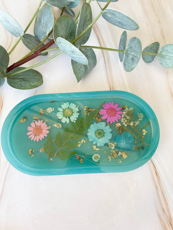 Boho Inspired Resin Floral Jewelry Tray - 2