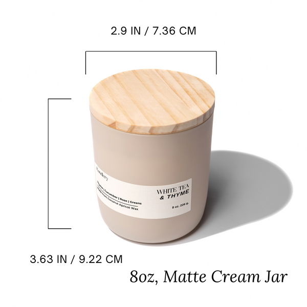 Crisp and Cozy Candle | 8 oz Matte Cream Jar - 4