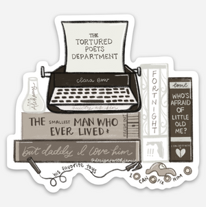 Taylor Swift The Tortured Poets Department Era Bookish Sticker - 1