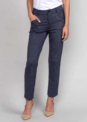 Herringbone Crop Pants - 1