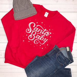 Santa Baby Red Sweatshirt - 1