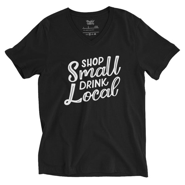 Shop Small Drink Local V-Neck Shirt - 2