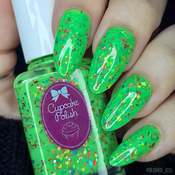 Holly Jolly - Neon Green Limited Edition Nail Polish - 3