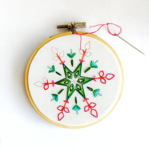 Snowflake Mini Embroidery Kit - 1