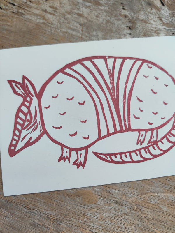 Armadillo Stamped Greeting Card - 2