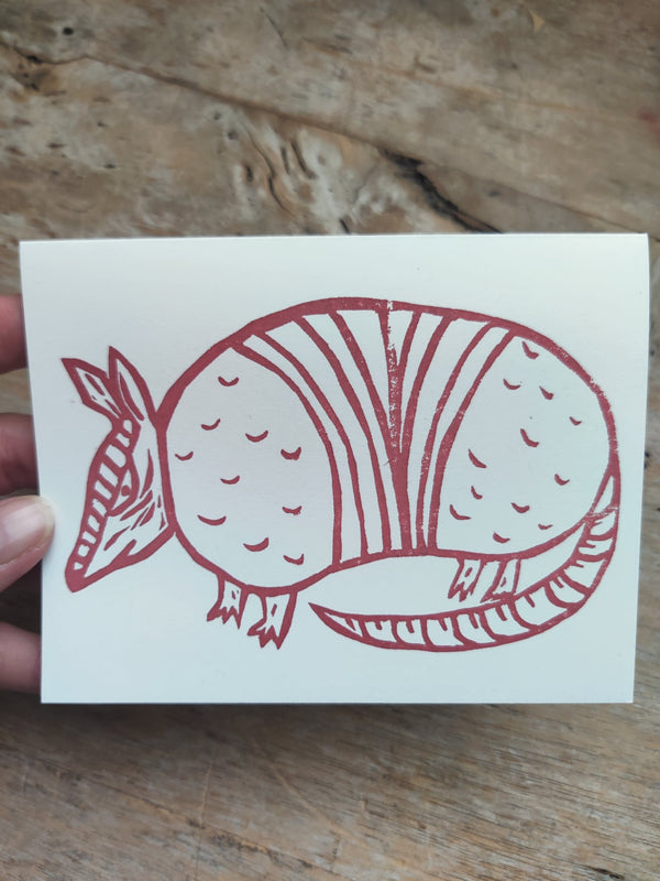 Armadillo Stamped Greeting Card - 3