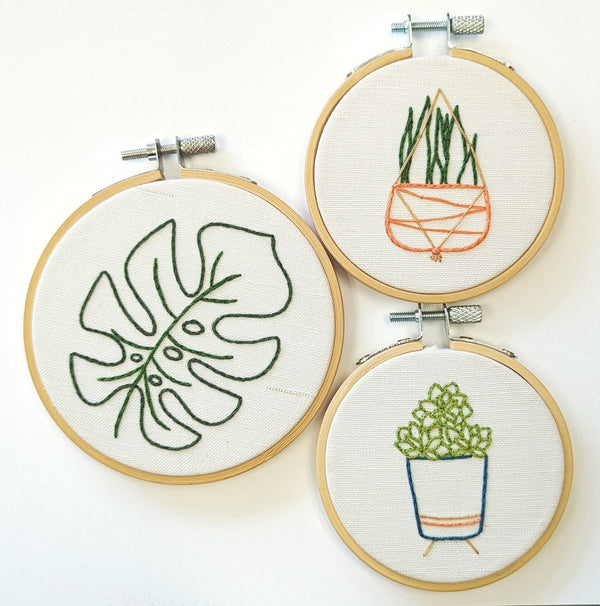 Plant Trio Embroidery Kit - 1