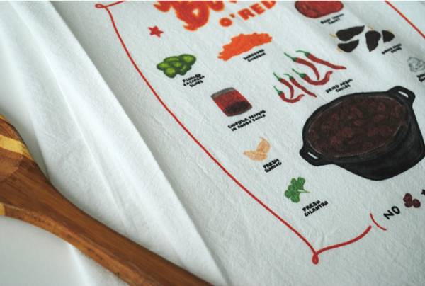 Chili Recipe Flour Sack Towel - 2