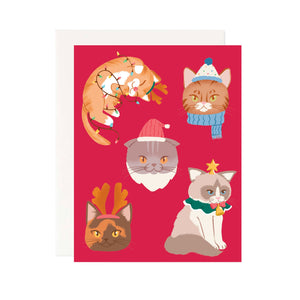 Christmas Cats Greeting Card - 1